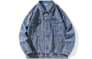 BRNR Denim Jackets Unisex Lapel Moderate Straight Fit