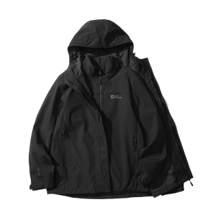 Jack Wolfskin Hiking Outdoor Hiking Urban Living/Travel/Commuting Waterproof And Windproof 3 in 1 Windbreaker Jacket