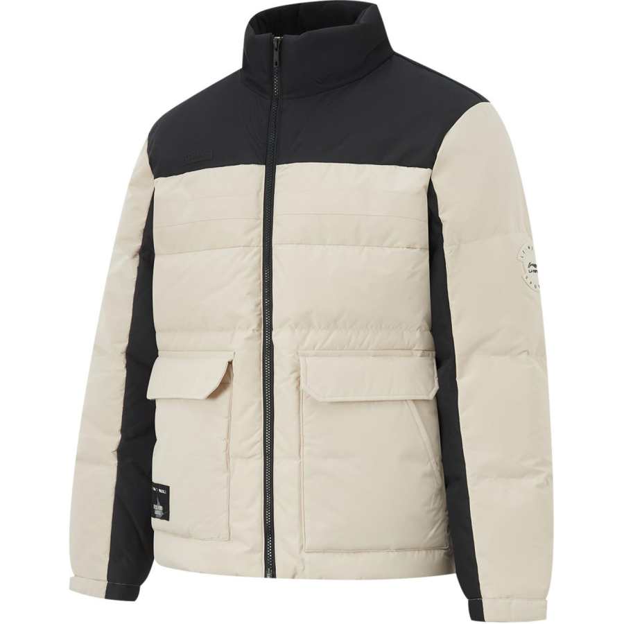 Li-Ning Li Ning Sports Fashion Collection Down Jacket Men's Oat Gray