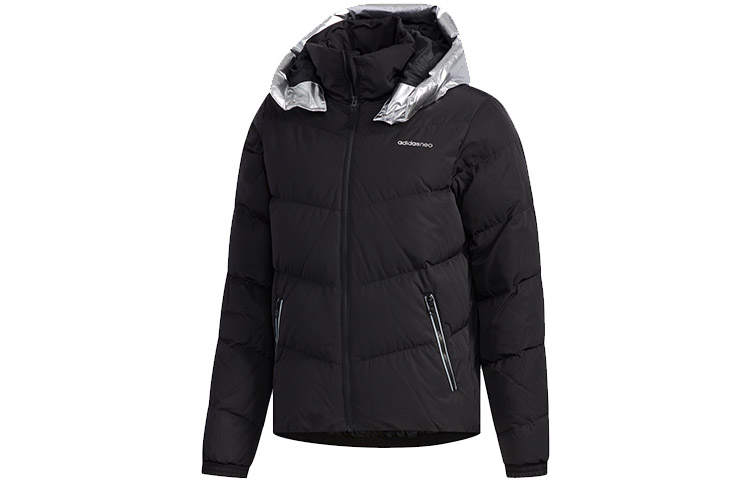 Adidas Neo Down Jackets Men's Detachable Hood Moderate Quilted Down Jacket