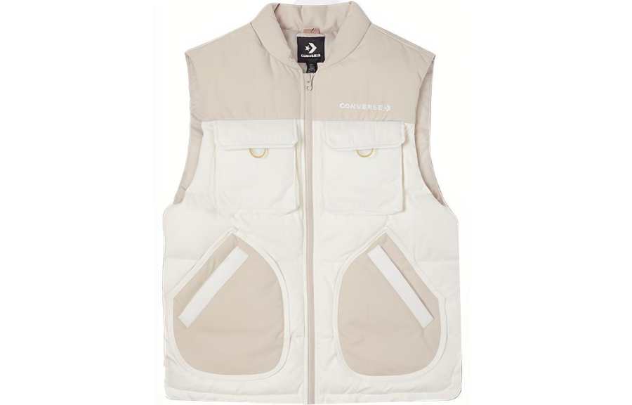 Converse Converse Down Vests Men's White Stand Collar Moderate Workwear
