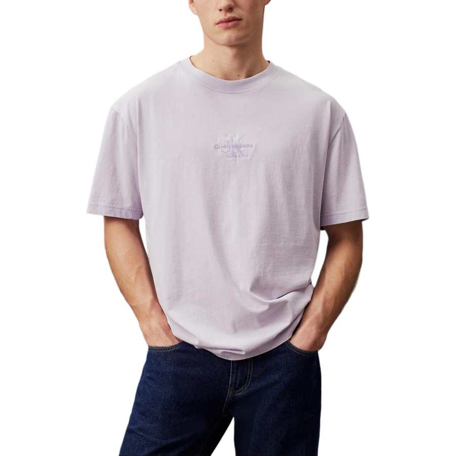 CALVIN KLEIN T Shirt Europe Version Men's Light Purple
