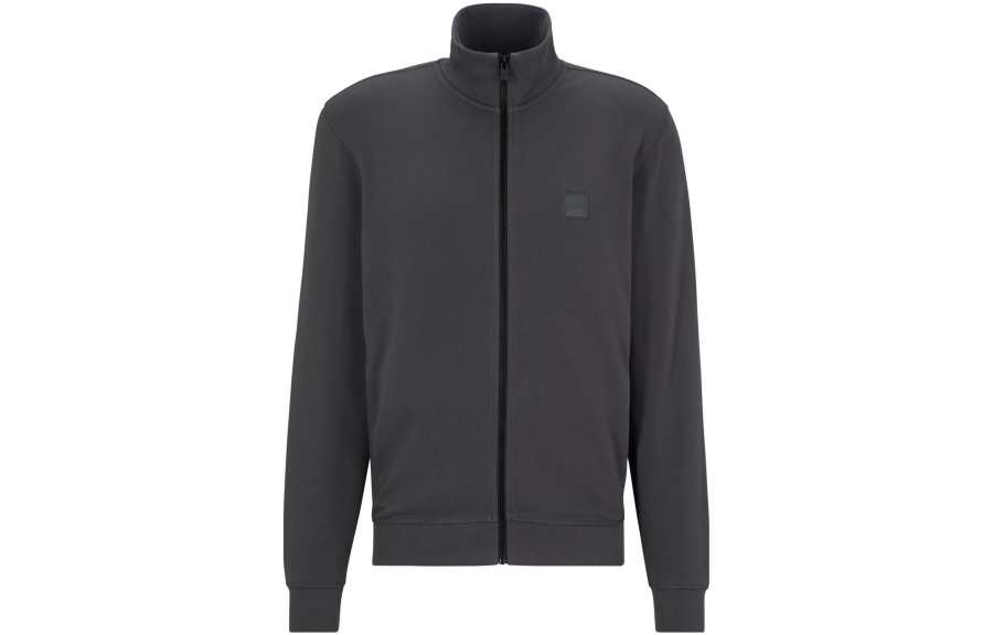 HUGO BOSS Hugo Boss logo-patch zip-up bomber jacket