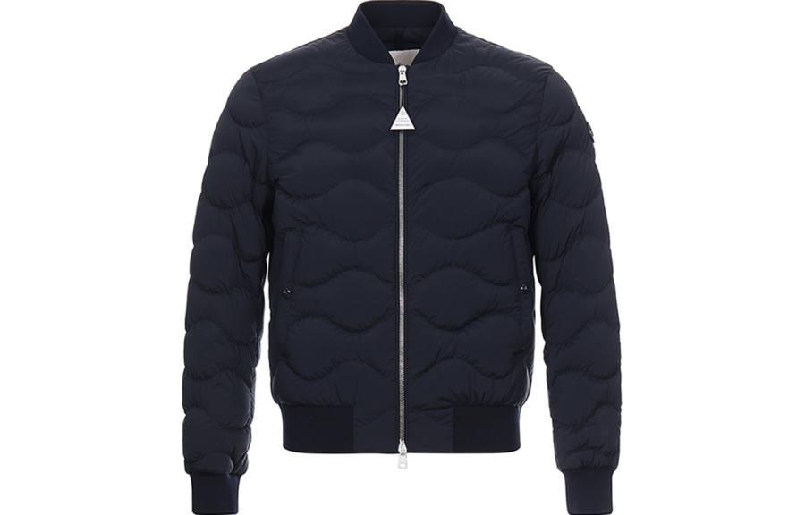 Moncler Moncler Down Jackets Men's Dark Blue Stand Collar Moderate