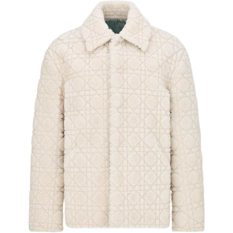 DIOR DIOR Jackets Men's Beige Lapel Moderate Other