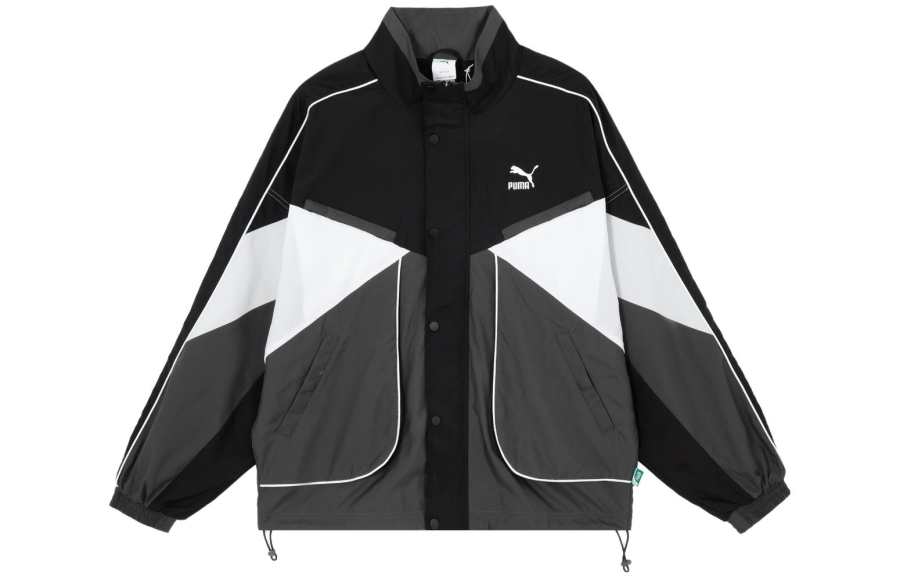 PUMA Jackets Unisex Black Stand Collar Moderate Other