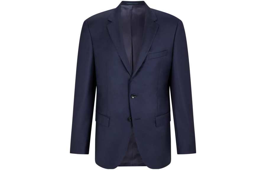 HUGO BOSS Jackets Men's Dark Blue Suit Collar Moderate Other