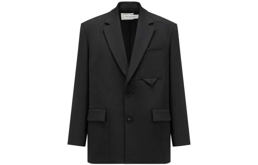 Feng Chen Wang Business Suits Men's Black Suit Collar Moderate Business Suit