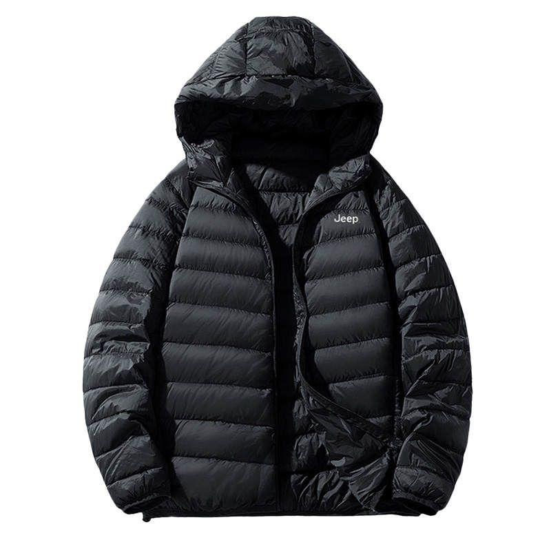 Jeep Jeep Down Jackets Unisex Hooded Lightweight Quilted Down Jacket