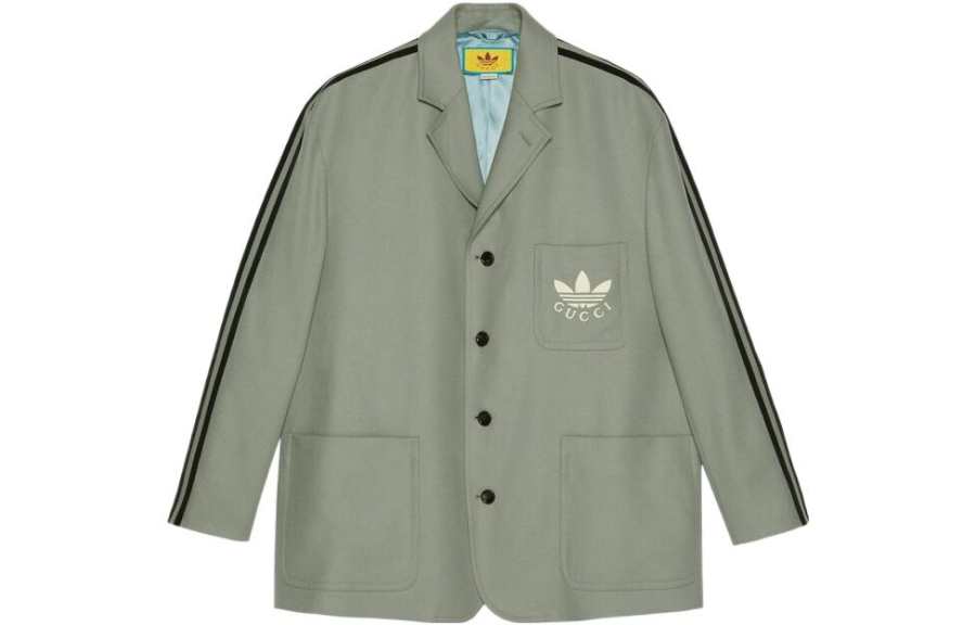 GUCCI x Adidas Originals FW22 Business Suit Coat Men's Gray