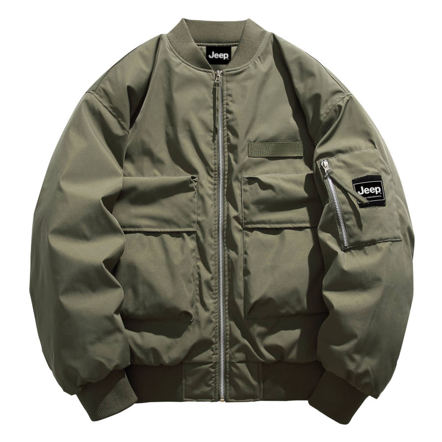 Jeep Jeep Puffer Jackets Unisex Baseball Collar Thickened