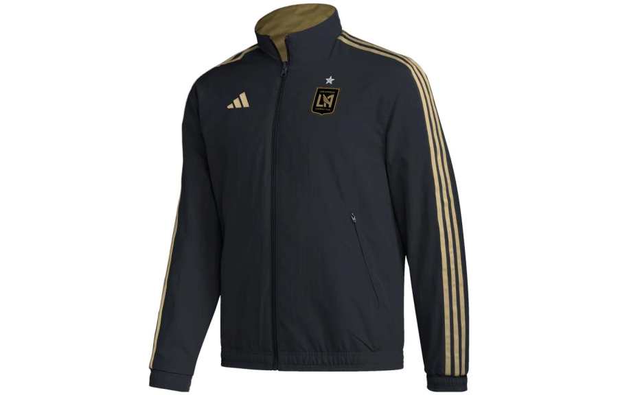 Adidas Adidas Jackets Unisex Black Gold Stand Collar Moderate Other