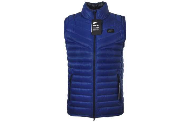 Nike Nike Down Vests Men's Blue Stand Collar Moderate Other