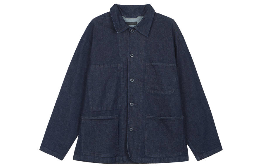UNIQLO Denim Jacket Unisex Dark Blue