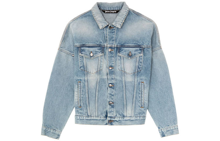PALM ANGELS PALM ANGELS Logo Over Button up Denim Jacket