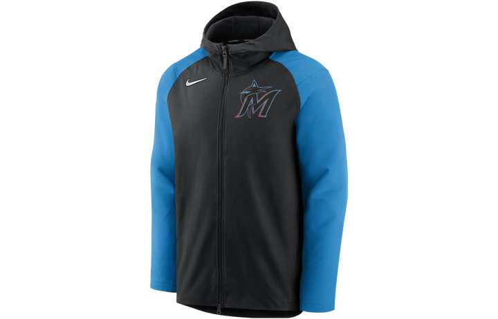 Nike Nike Miami Marlins Authentic Collection Men's Nike Therma-FIT Mlb Full-Zip Hooded Jacket