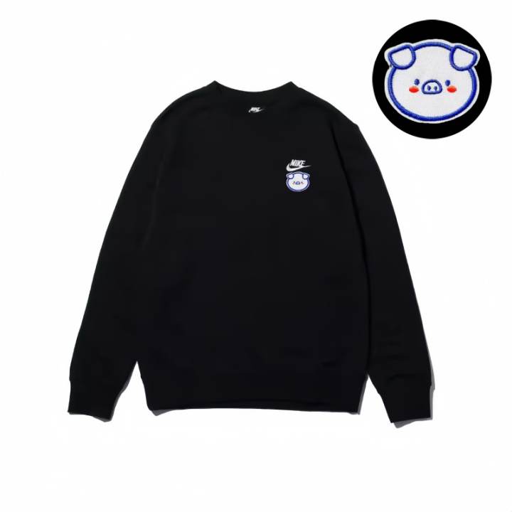 Nike Nike Sweatshirts Unisex Black Crew Neck Moderate Regular