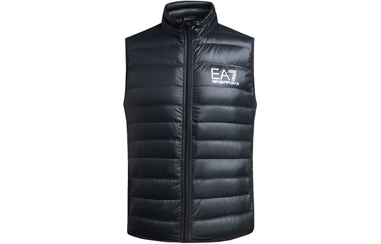 EMPORIO ARMANI Logo Printed Zipped Down Gilet