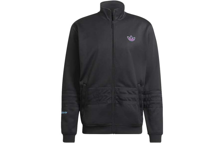 Adidas Originals Jackets Men's Black Stand Collar Moderate Other