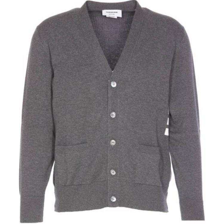 THOM BROWNE THOM BROWNE 4 Bar V Neck Relaxed Fit Cardigan