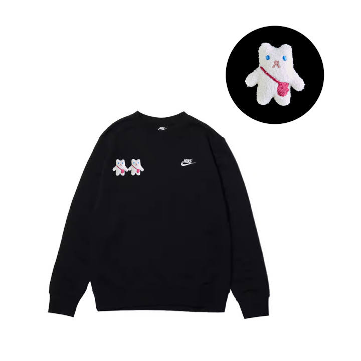 Nike Nike Sweatshirts Men's Black Crew Neck Moderate Regular