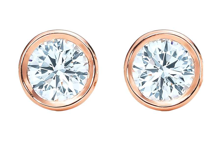TIFFANY & CO. Elsa Peretti® 18K Rose Gold Stud Earrings Women's