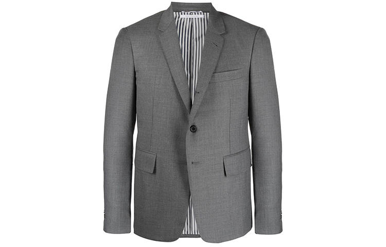 THOM BROWNE THOM BROWNE Super 120s Single Breasted Tailored Blazer