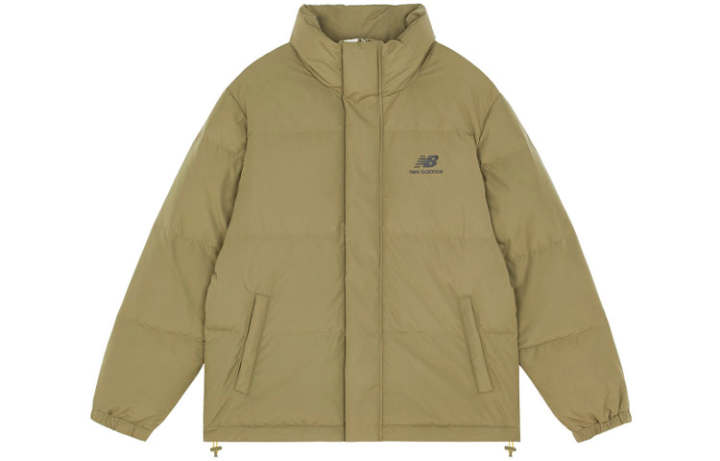 New Balance New Balance Athletics Packable Down Jackets Men's Olive Green Stand Collar Moderate Other