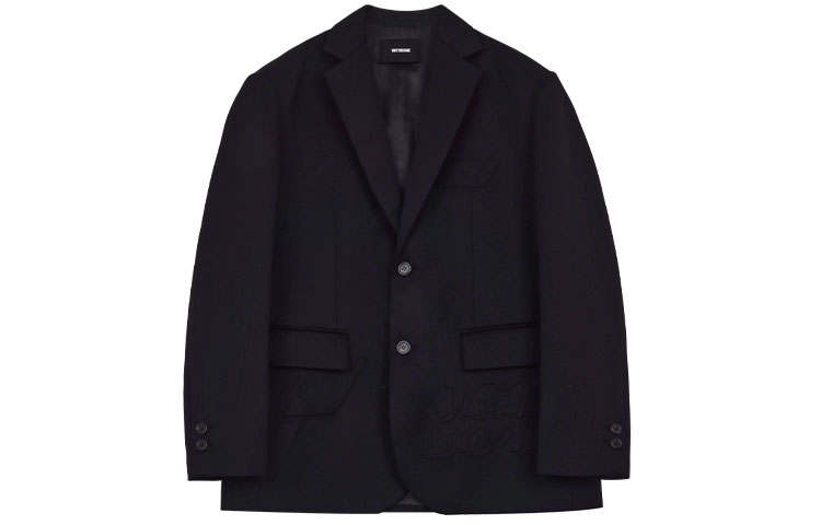 WE11DONE WE11DONE Business Suits Unisex Black Suit Collar Moderate
