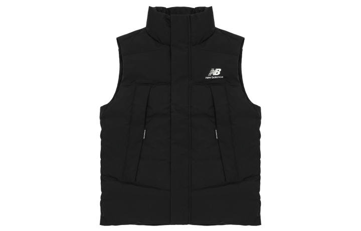 New Balance New Balance Down Vests Men's Black Stand Collar Thickened And Fleece Lined Other