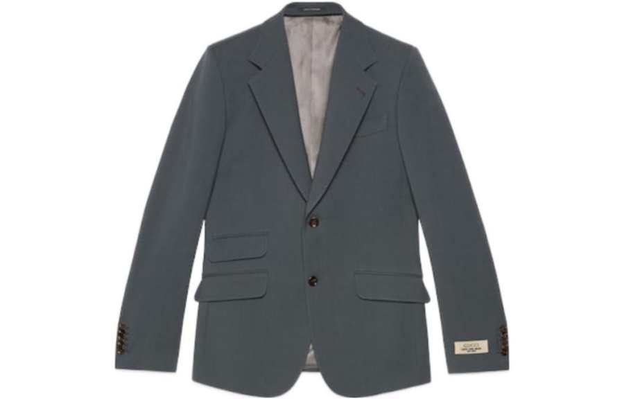 GUCCI GUCCI Logo-patch Gabardine Blazer