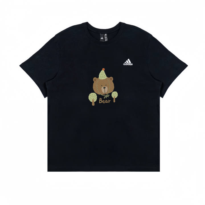 Adidas Adidas T Shirts Unisex Black Crew Neck Moderate Straight Fit