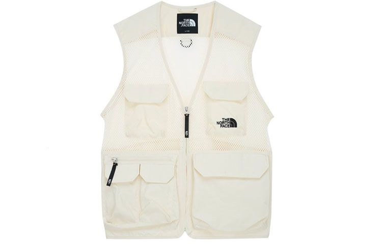 THE NORTH FACE Vests Unisex White Collarless Moderate Other