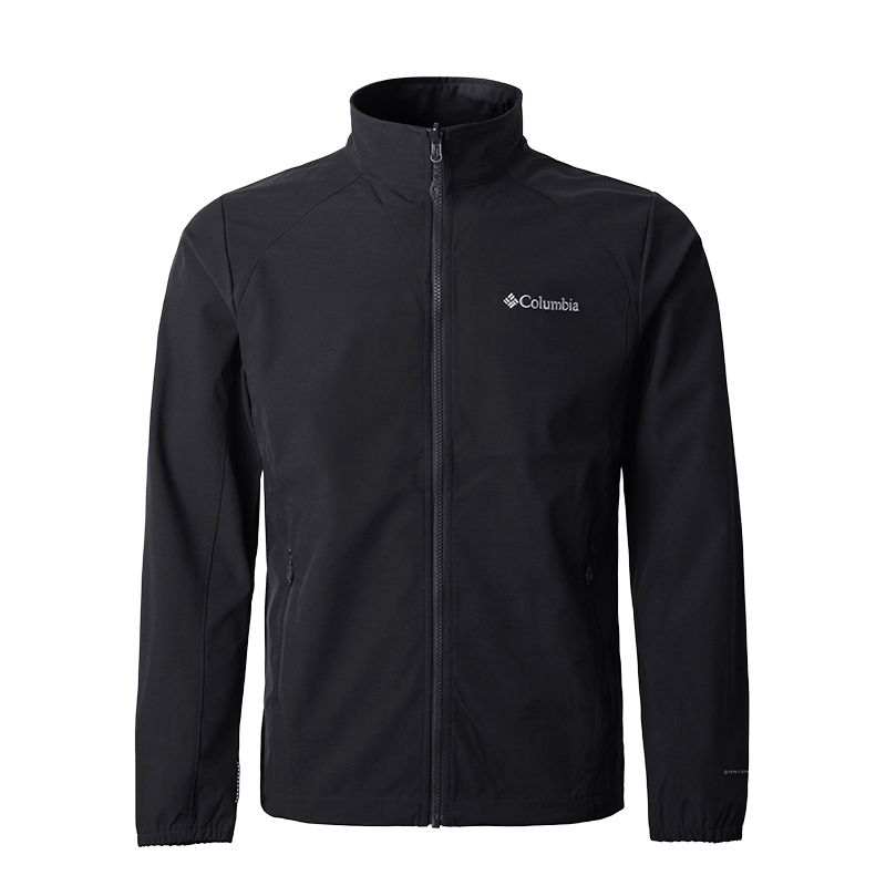 Columbia Columbia Jackets Men's Black Stand Collar Thin Soft Shell