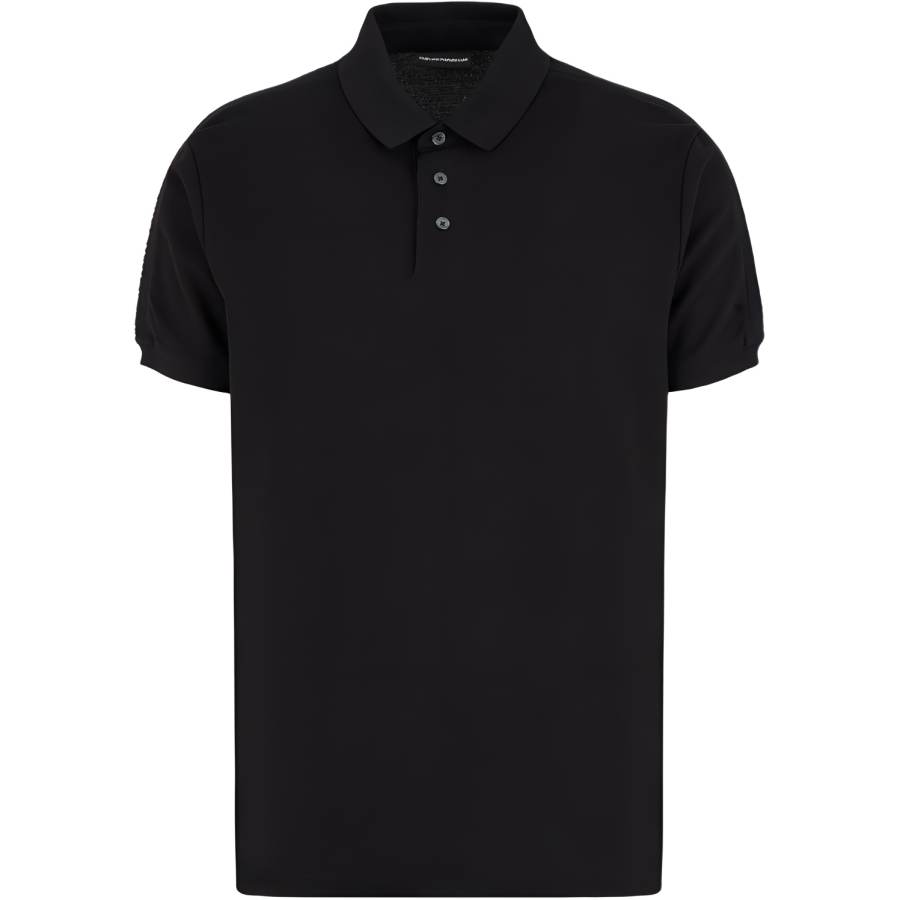 EMPORIO ARMANI Logo Embroidered Short Sleeved Polo Shirt