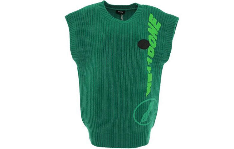 WE11DONE WE11DONE Vests Unisex Green Crew Neck Moderate Other