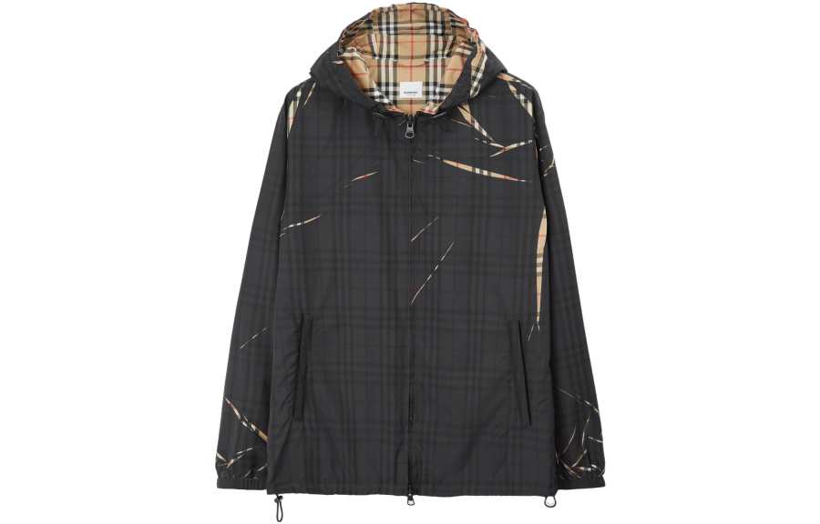 Burberry 【Previous Season】sliced check hooded jacket