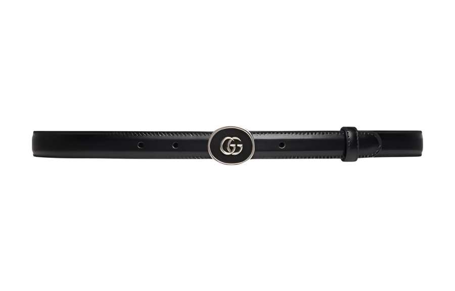 GUCCI GG Marmont Leather Belts Women's Black Width 2cm
