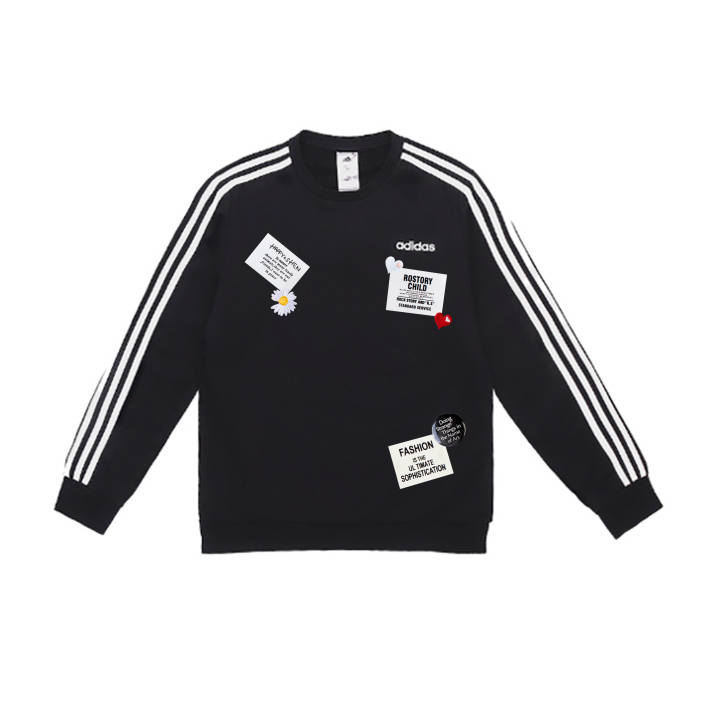 Adidas Adidas Sweatshirts Unisex Black Crew Neck Moderate Regular