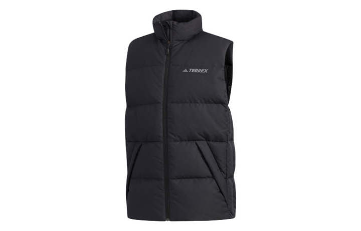 Adidas Adidas Down Vests Men's Black Stand Collar Moderate Other