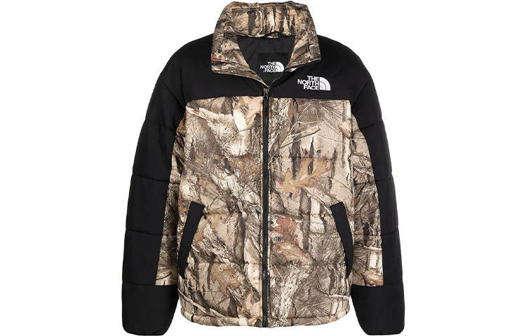 THE NORTH FACE Puffer Jackets Men's Black Yellow Multicolor Stand Collar Thickened Other