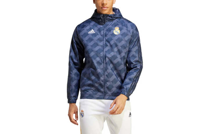 Adidas Adidas Real Madrid Jackets Men's Legend Ink Hooded Moderate Other