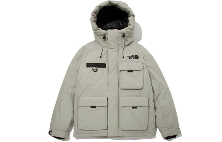 THE NORTH FACE Eco Polar Air Down Jacket Grayish Beige Korea Version