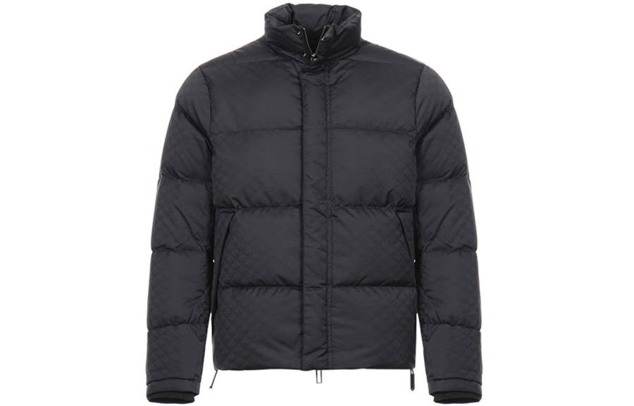EMPORIO ARMANI Monogram Printed High Neck Down Jacket