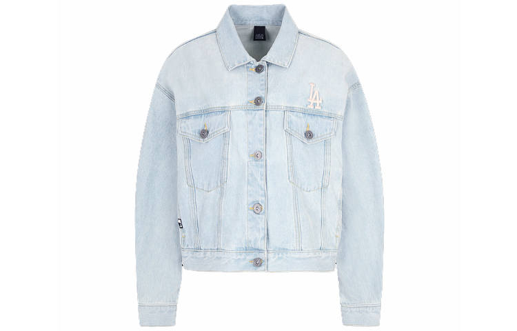 MLB MLB Denim Jackets Unisex Blue Lapel Moderate Straight Fit