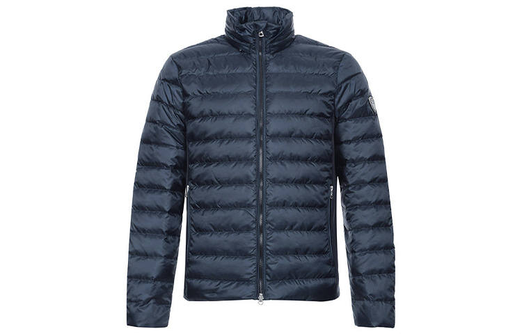 EMPORIO ARMANI Down Jackets Men's Dark Blue Stand Collar Moderate