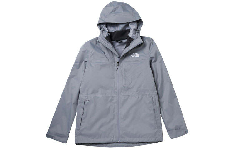 THE NORTH FACE Windbreaker Jackets Men's Gray Hooded Moderate