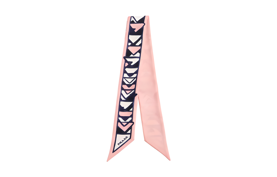 PRADA PRADA Triangle print Silk Scarf