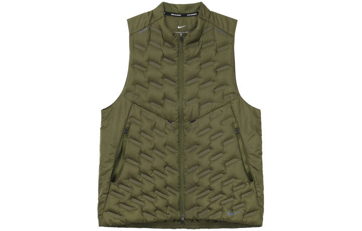 Nike Nike Down Vests Men's Rugged Green Stand Collar Moderate Urban Techwear