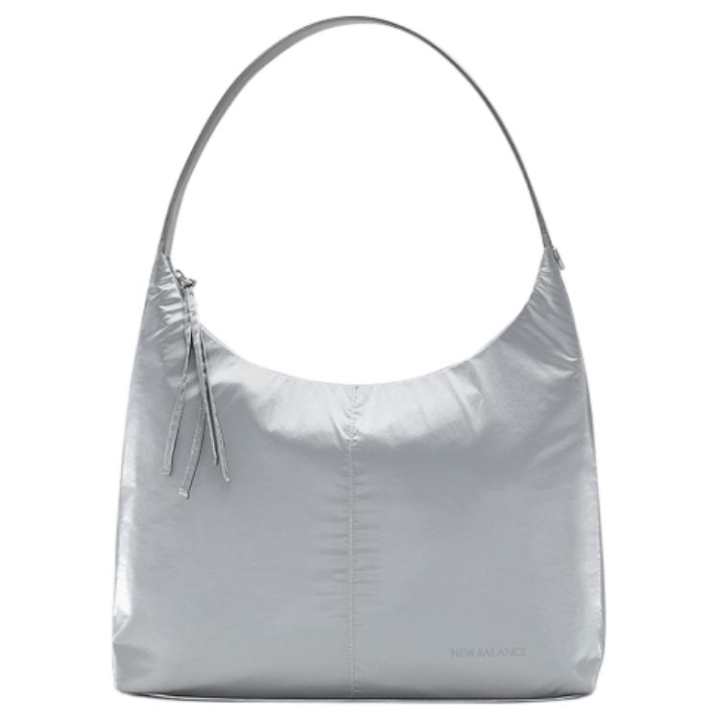 New Balance New Balance Smooth Finish Material Shoulder Bag Large Women's Silver Gray